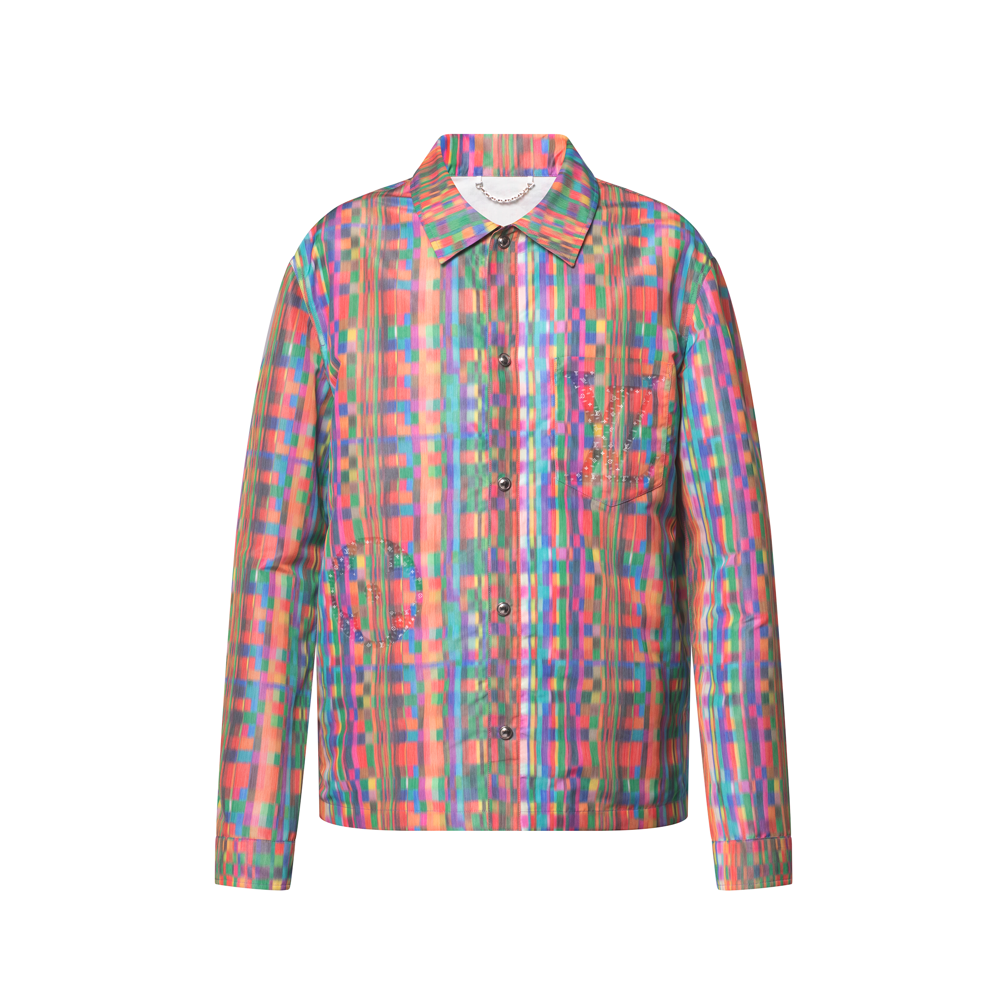 Sobrecamisa estampada con efecto óptico  Hombre Prêt-à-Porter Cazadoras y abrigos | LOUIS VUITTON (Zoom de producto)